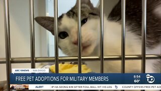 Free pet adoptions for military members