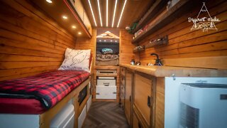 Van Life Tour : Truly Unique DIY Sprinter van Camper conversion build.