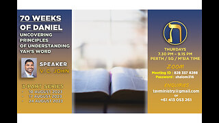 70 weeks of Daniel - Uncovering principles of understanding Yah's Word (Part 3/conclusion).