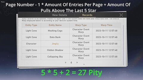 Calculate Your Pity In Honkai Star Rail