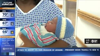 Local nurses make sure all newborns get a hat