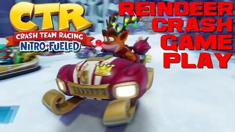 Crash Team Racing: Nitro Fueled - Reindeer Crash Gameplay - PlayStation 4 😎Benjamillion