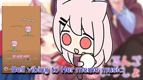 vtuber Bell nekonogi Wa wa waing to her animated meme short