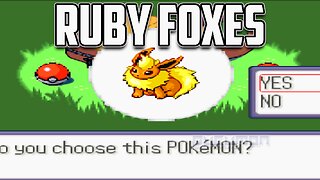 Pokemon Ruby Foxes - GBA Hack ROM you can catch more Gen 1 and 2 Pokemon with FOXES