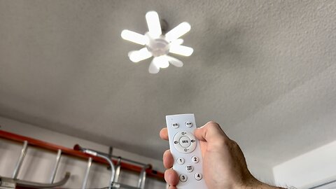 Socket Fan Light Ceiling Fans with Lights and Remote, Dimmable LED Ceiling Fan with Lights, Foldable