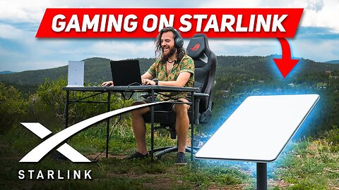 Gaming with Starlink on top of a MOUNTAIN | Vanlife Gaming