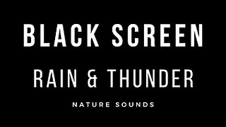 HEAVY RAIN and LOUD THUNDER Sounds for Sleeping - 1 HOUR BLACK SCREEN - Sleep | Study | Relaxation