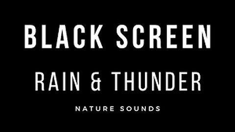 HEAVY RAIN and LOUD THUNDER Sounds for Sleeping - 1 HOUR BLACK SCREEN - Sleep | Study | Relaxation