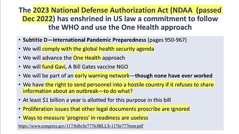 NWO: Dr. Nass on the US government submitting to the WHO and other international bodies
