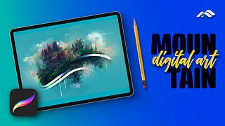 Art Digital - MOUNTAIN | Ipad Art Drawing Inspiration #shorts