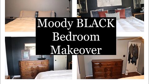 **Painting My Bedroom Black** Dark Moody Bedroom Makeover