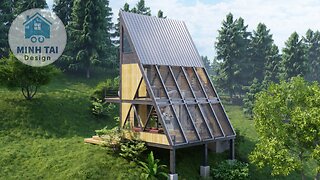 A-frame Cabin House Tour - Tiny Small House Design Ideas - Minh Tai Design 22
