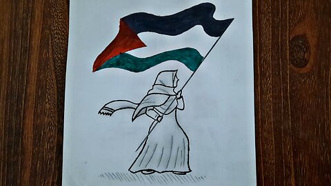 Free Palestine || Save gaza || Pencil sketch || Palestine flag drawing || Palestine 🇵🇸