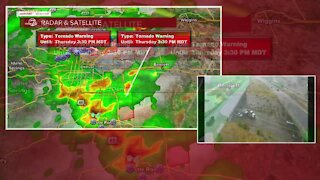 Third tornado warning issued for Parker area