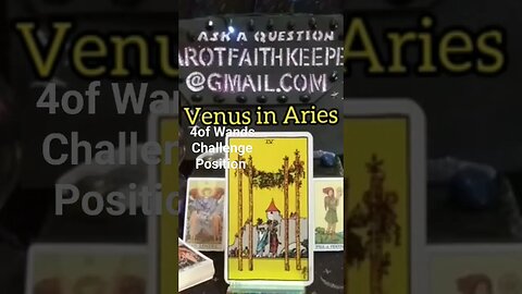 4 of Wands in the Challenge Position Venus in Aries Twin Flame Portal #psychictarot