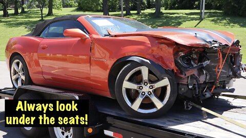 A 2012 Camaro SS auction car with a valuable surprise under the seat