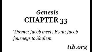 Genesis Chapter 33 (Bible Study)