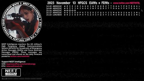 November 13 2023 Emergency Action Messages – US HFGCS EAMs + FDMs