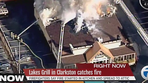 Lakes Grille catches fire in Clarkston