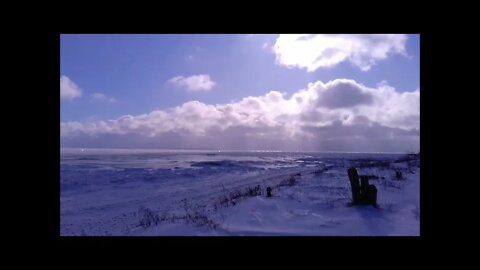 Frozen Northern Lake Michigan