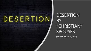 Desertion by "Christian" Spouses