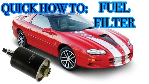 Camaro / Firebird Fuel Filter: How To Replace 1993 - 2002 F-Body 4th Gen