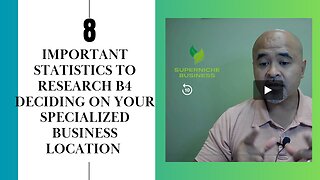 8 Important Statistics to Research B4 Deciding on Your Specialized Business Location