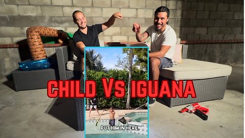 Brave Kid Catches Iguana in Pool | Hilarious Dad Reaction