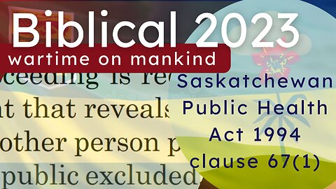 Comedic beheading & journalism/law today: Saskatchewan Public Health Act 1994 (67-1)