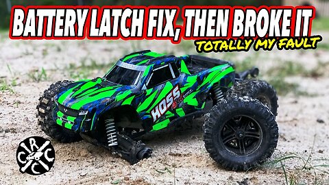 Traxxas Hoss Temporary Battery Latch Fix and Fun Bash Until Broken!