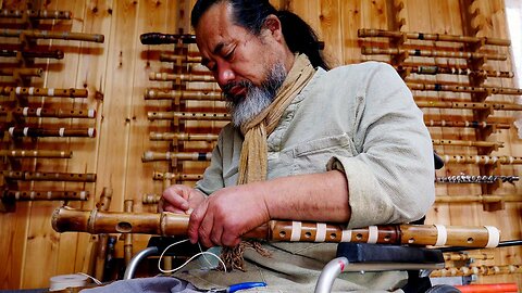 one year wait, Korean traditional bamboo flute making process