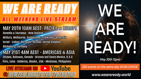 We Are Ready ALL WEEKEND Live Stream - Part 1 New Zealand And Australia.
