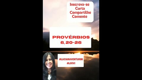 Provérbios 6, 20-26 Advertência contra o adultério #lucianaventurini #loovi #shorts