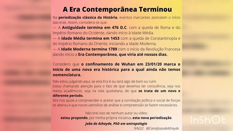 A Era Contemporânea Terminou