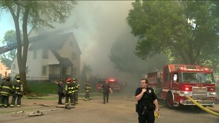 1 injured, 2 homes collapse after fire in Milwaukee