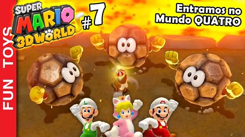 Super Mario 3d World #7 - Começamos o Quarto Mundo e encontramos uns Mini-Chefes muito doidos! 🗿