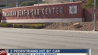 Car strikes employee and pedestrian at McCarran Rent-A-Car