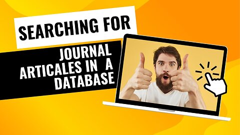 Searching for journal articles in a database