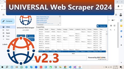 UNIVERSAL Web Scraper v2.3 | Extract Emails, Phones & All Social Links in 2024