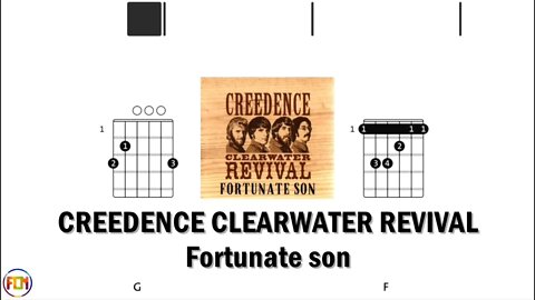CREEDENCE CLEARWATER REVIVAL Fortunate son - Guitar Chords & Lyrics HD