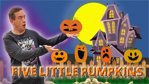 Five little pumpkins (sitting on a gate) Halloween song