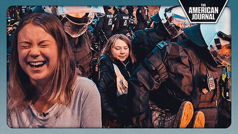 Greta Thunberg Tries Not To LAUGH While Police Pretend To Arrest Her