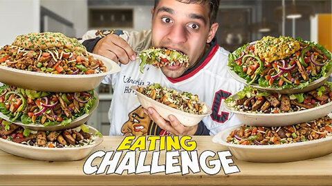 Insane MUKBANG Challenge | Eating 20 Chipotle Bowls #challenge #asmr