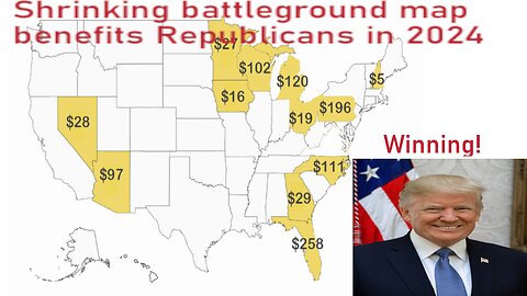 Shrinking battleground map benefits Trump in 2024