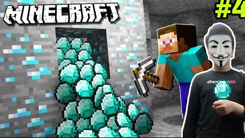 Minecraft tunnel diamond mining ⛏️ and gold iron part 4 🤤😎