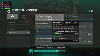 Destiny reset semanal - Chega aqui