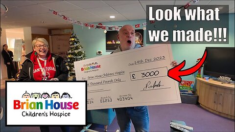 We donate £3000 to Brian House Children's Hospice in Blackpool