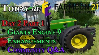 Farming Simulator 22 4K 👨🏼‍🌾 FarmCon 21👨🏼‍🌾 Day 2 Giants Engine and Q&A