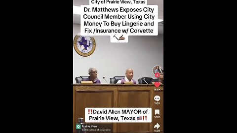 Woman from Prairie View Texas exposes the city council of frivolous spending