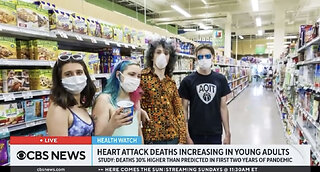 Not wearing a mask and being non-vaxxed causing more heart attacks in young people.
